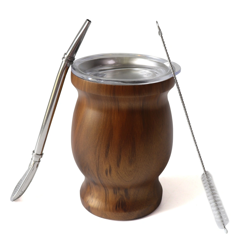 2021 Custom Drinking Coffee Tea Yerba Mate Cup with Stainless Steel Bombilla Straw