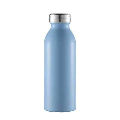 Doppelwandige Edelstahl-Milchflasche in 350 ml/450 ml/600 ml, isolierte Vakuum-Kinderwasserflasche mit mattierter Farbbeschichtung, thermische Milchflasche, Saftflasche